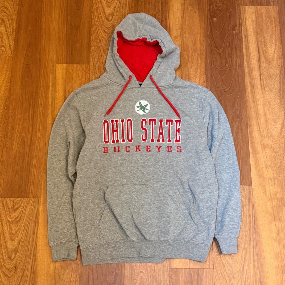 Vintage Y2K Colosseum Ohio State Buckeyes Gray Hoodie Sweatshirt Mens Size Large